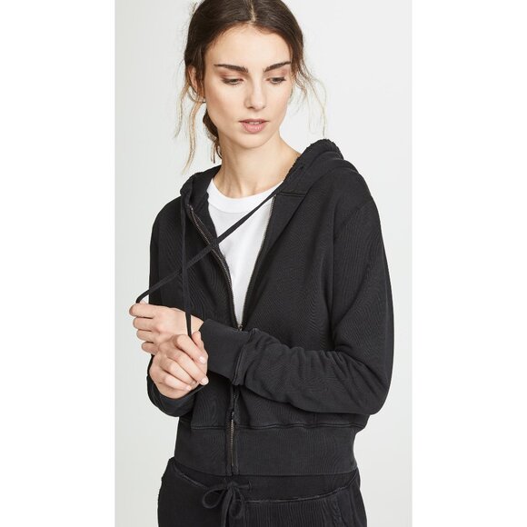 Nili lotan Callie Hoodie in Washed Black, Size XS - Picture 6 of 11